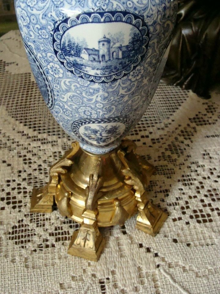 Aufsatz Vase Historismus Bronze Gründerzeit 1880 Sevres Mehlem in Markranstädt