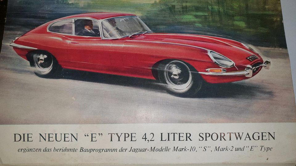 Jaguar 'E' Type Prospekt sehr sehr selten in Deutsch in Idstein