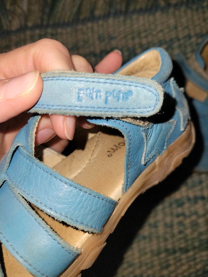 Sandalen Kinder  blau Leder pompom in Berlin