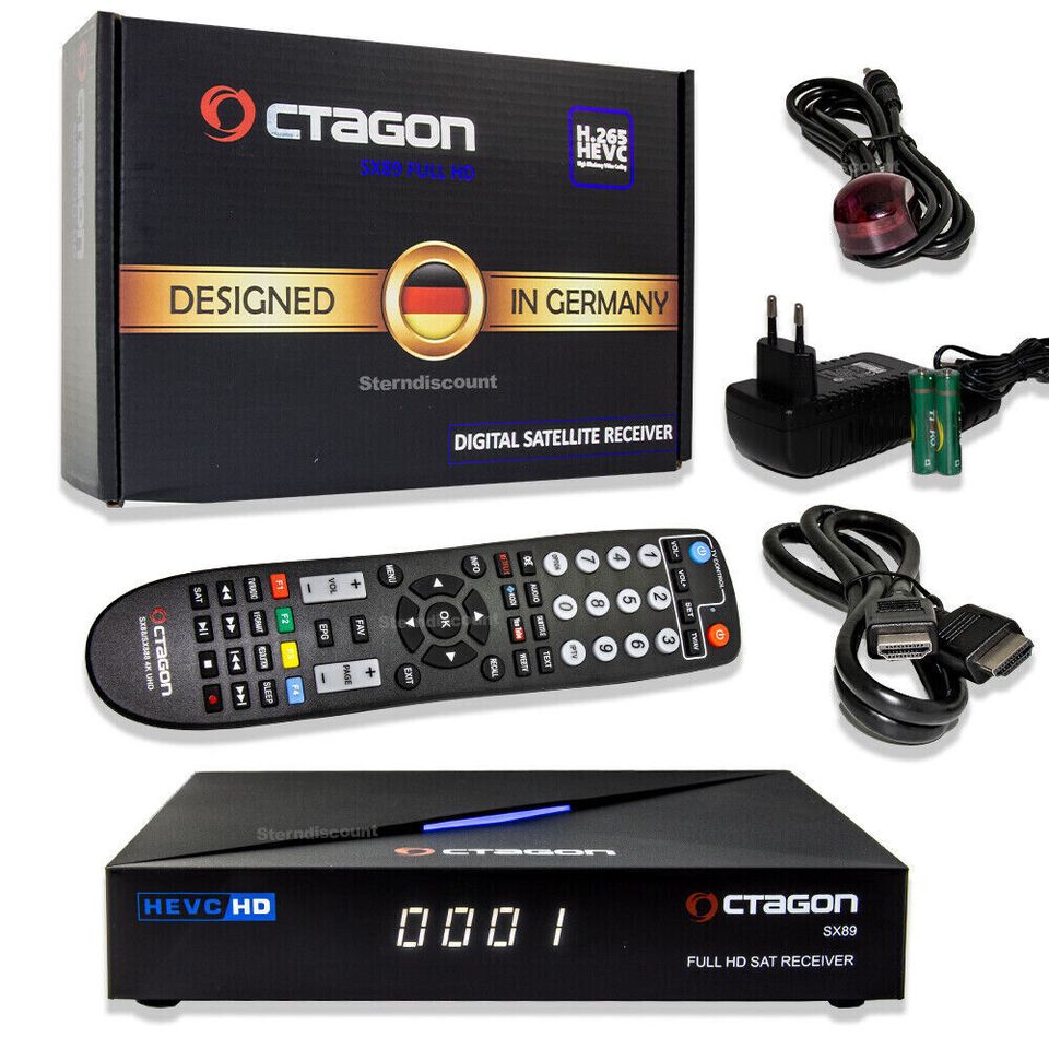 OCTAGON SX87Receiver Full-HD DVB-S2+IP HEVC H.265 Multistream in Lippstadt