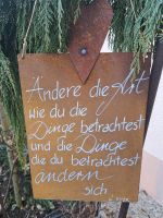 Rostschild mit Spruch, Deko Haus und Garten, Geschenk Bayern - Gundelfingen a. d. Donau Vorschau