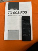 Onkyo Fernbedienung TX-9031 RDS und Bedienungsanleitung Brandenburg - Lauchhammer Vorschau