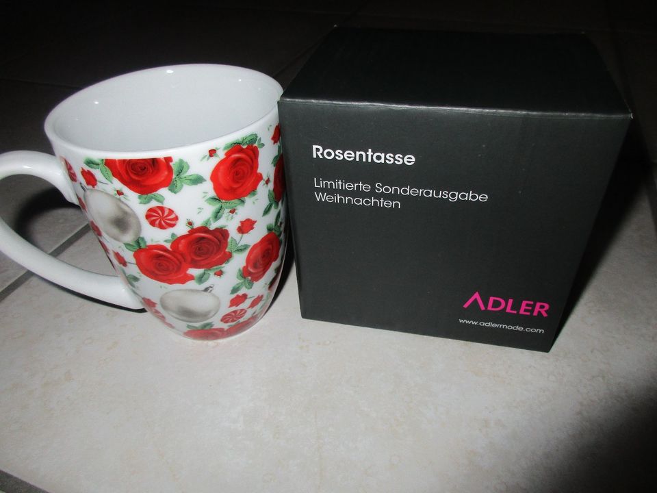 Adler Rosentasse - Tasse mit Rosen- Weihnachtstasse - NEU in Biberach an der Riß