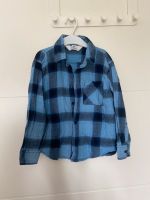 Flanell Hemd H&M Gr. 116 blau kariert Niedersachsen - Ihlow Vorschau