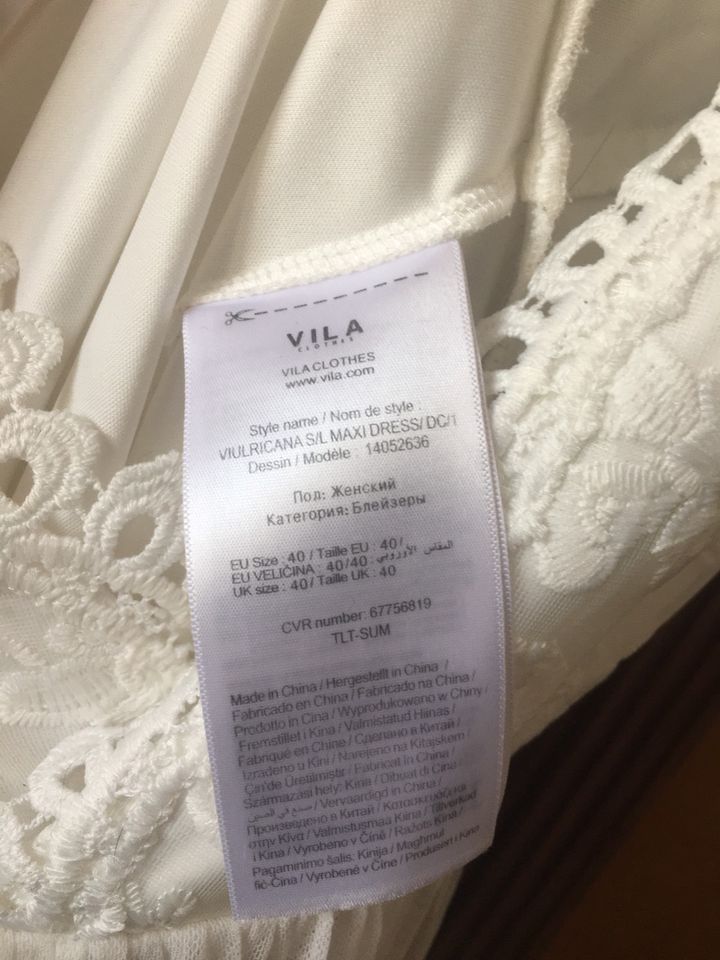 Kleid Abendkleid Hochzeitskleid Weiß Vila 40 Umstandskleid in Jena