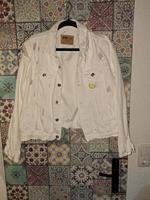 weiße Jeansjacke mit Print Bayern - Lautertal Vorschau