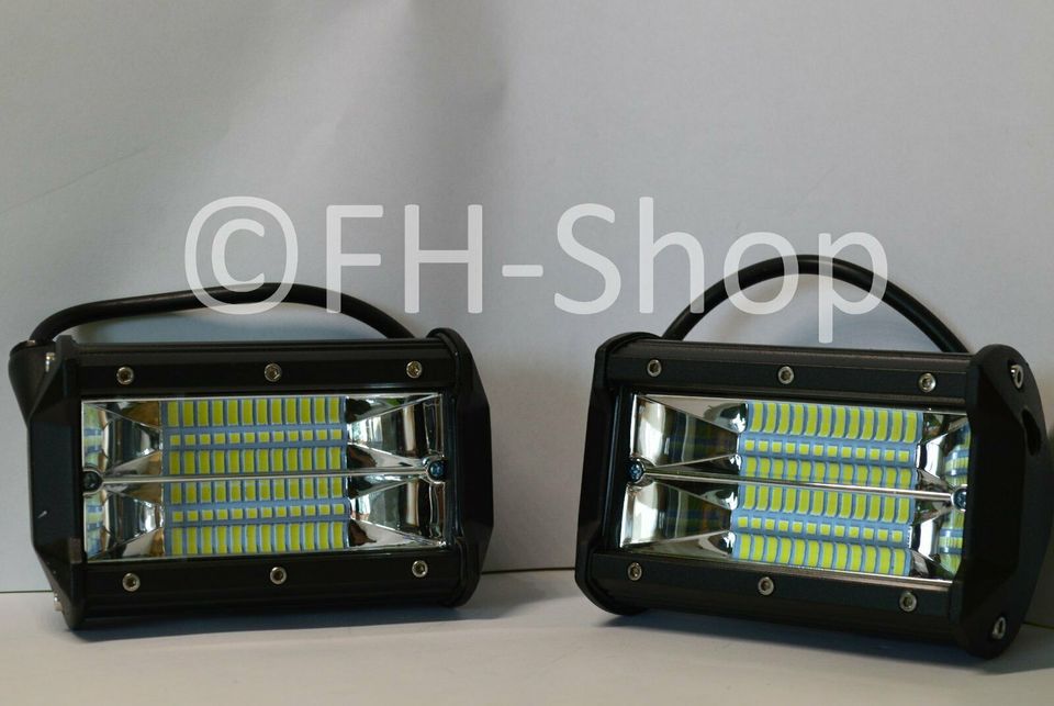 2x 72W LED Arbeitsscheinwerfer LightBar Radlader Schlepper Bagger in Langenau