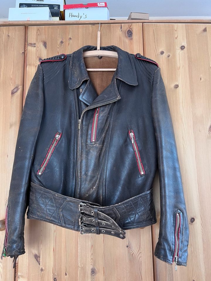 Vintage Lederjacke „Eberhofer-Style“ 50er/60er in Langenau