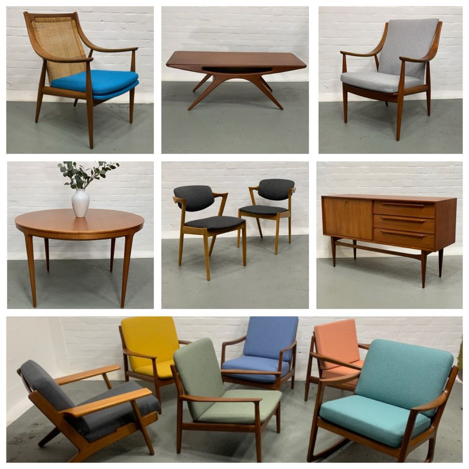 ◤ Arne Hovmand Olsen Sessel neu gepolstert und bezogen Teak Teakholz mid Century Stuhl easychair Lounge chair Vintage Retro danish Design 60iger 60er 70er in Berlin