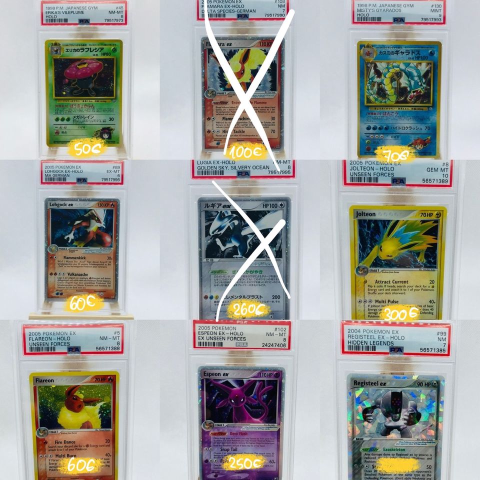 PSA 10 Pokemon Karten Sammlung, PSA, Glumanda, Glurak, Schiggy in Potsdam