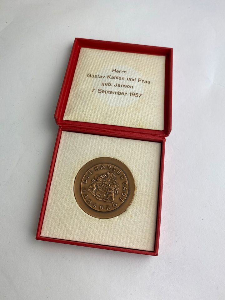 Kupfermünze Medallion Medallie Goldene Hochzeit Stadt Hamburg in Flensburg