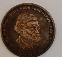 666_ Ernst Abbe Münze Silber 100 Jahre Zeiss Bayern - Herzogenaurach Vorschau