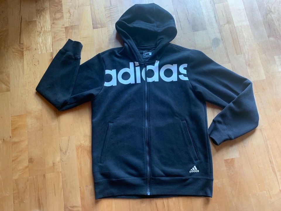 ADIDAS Kapuzenjacke  schwarz Gr. M mit Logo in Winnweiler