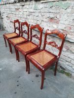 4 Stühle Biedermeier, Kirschholz massiv, Rattan Sitzfläche, Antik Berlin - Neukölln Vorschau