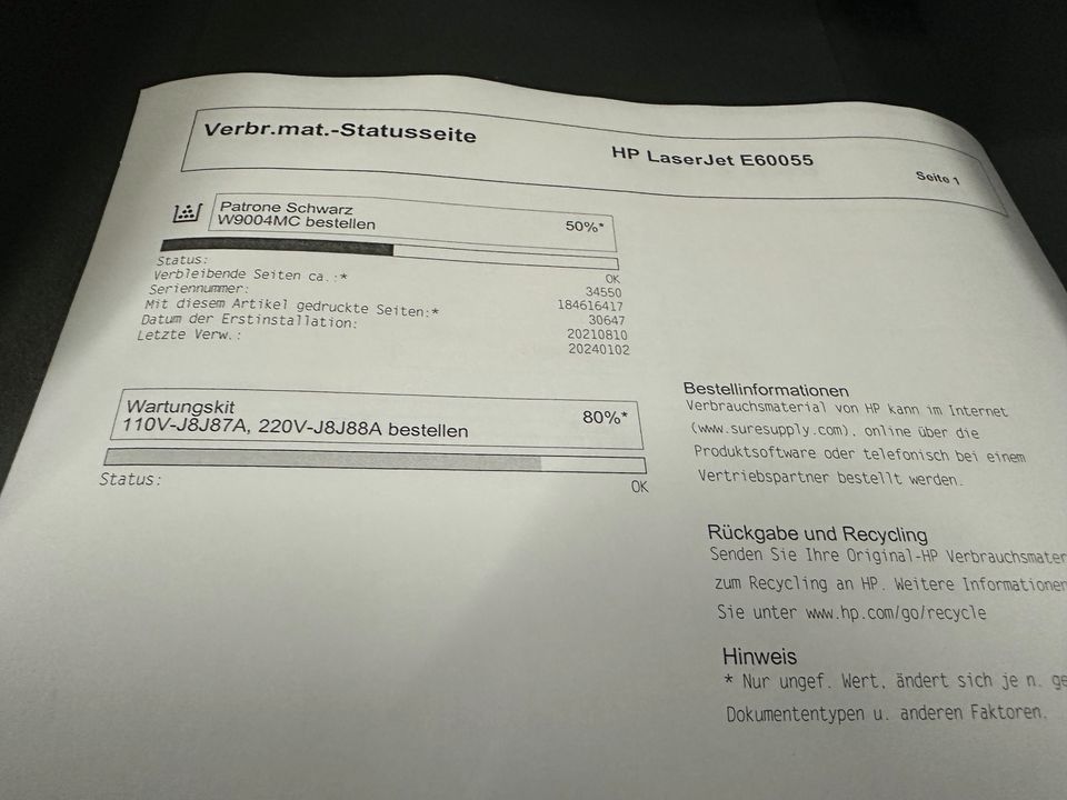 HP LaserJet Managed E60055DN in Delmenhorst