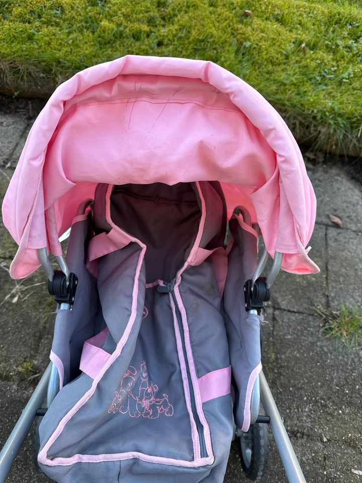 Baby Born Puppenwagen rosa grau Sportwagen Tasche in Ratingen