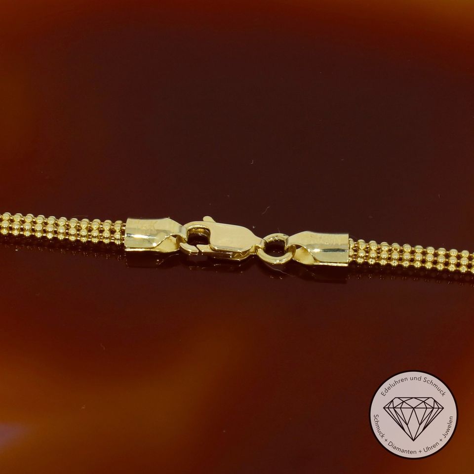 M*194507 WERT 1.390,- Kugel Schlauch Collier 585 Gold 14 KT XXYY in Essen