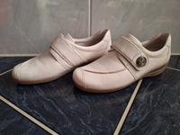 Ara Halbschuhe Sneaker Klett Luftpolster creme Leder Gr. 5,5 H Nordrhein-Westfalen - Brakel Vorschau