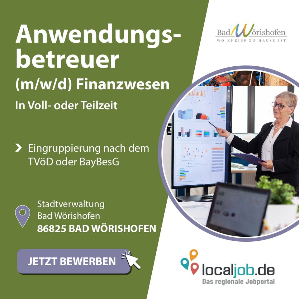 Anwendungsbetreuer (m/w/d) Finanzwesen in Bad Wörishofen gesucht | www.localjob.de in Bad Wörishofen