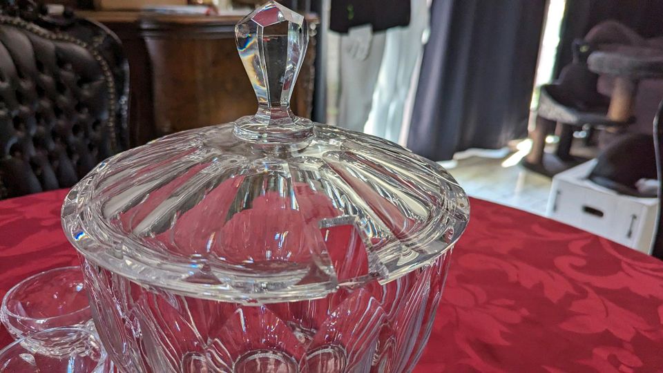 Antik Art Déco Bowle Set Nachtmann Kristallglas Vintage glas in Hannover