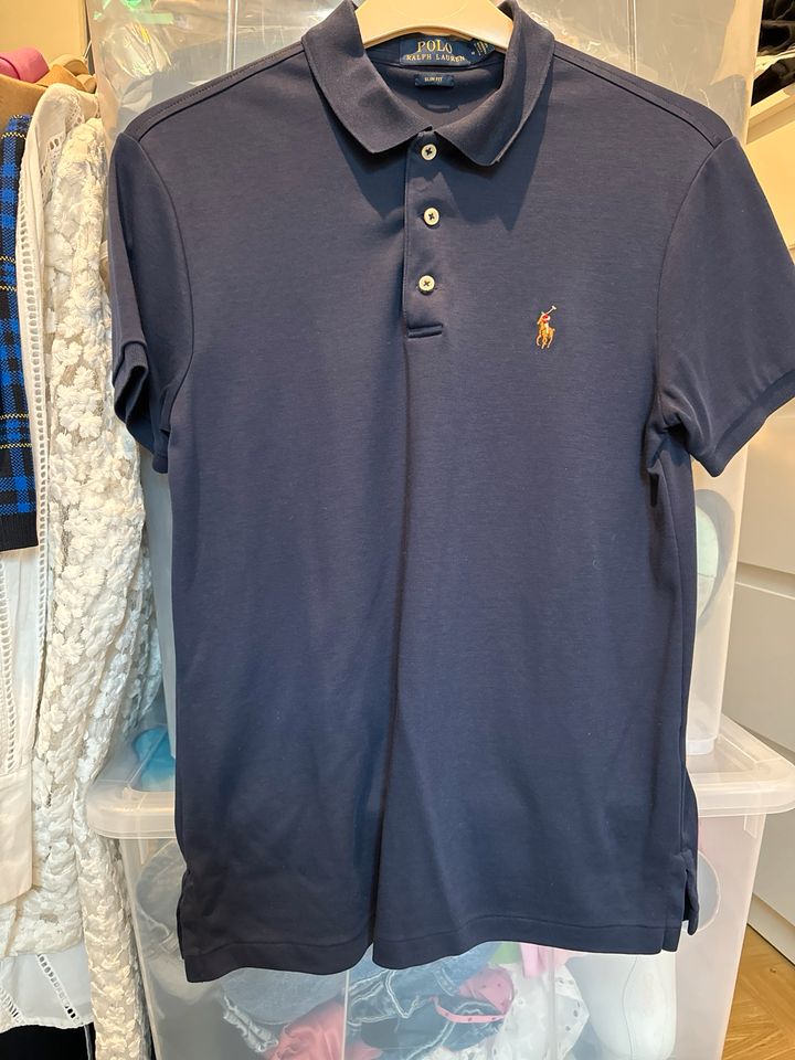 Ralph Lauren Herren Polo Shirt M Navy blau in Rastatt