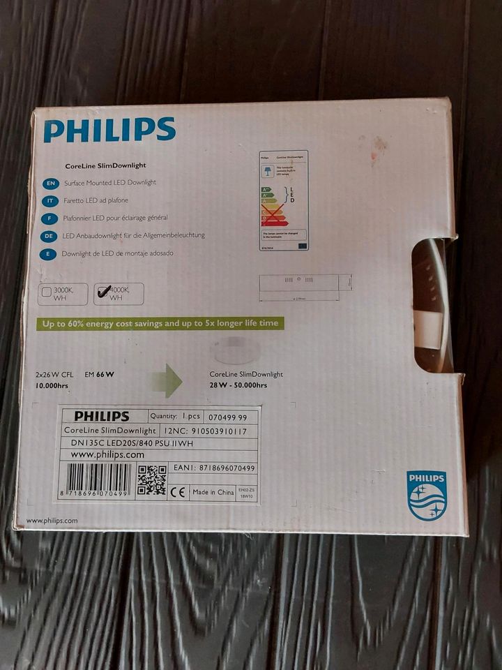 Philips LED Aufbauleuchte weiß rund 28W 2000lm CoreLine Slim Down in Sömmerda