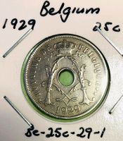 25 Centimes 1929 Belgien Rheinland-Pfalz - Bad Kreuznach Vorschau