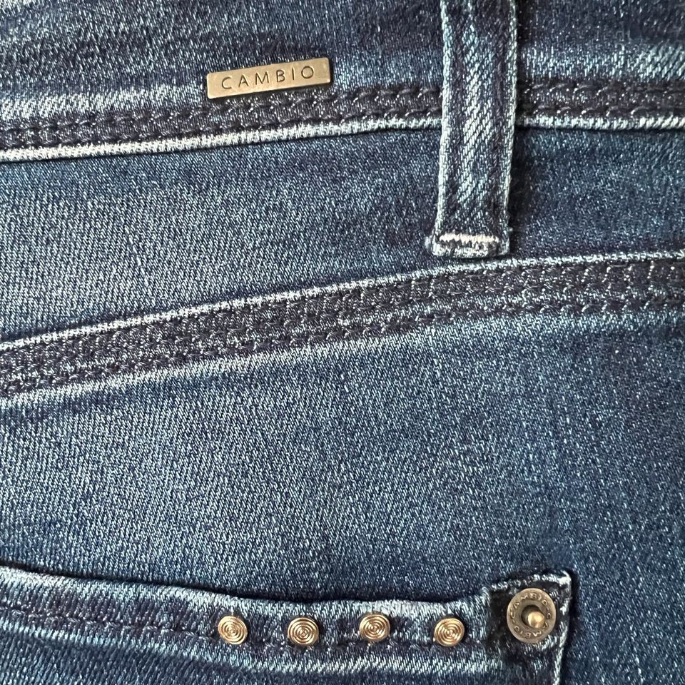 Cambio blau Jeans Piper Damen Hose Baumwolle Slim-Fit Gr. 36 in Scheeßel