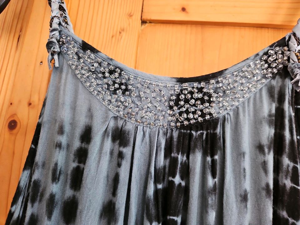 Ravija Kleid M 38 40 42 blau schwarz rauchblau Perlen in Unterschleißheim
