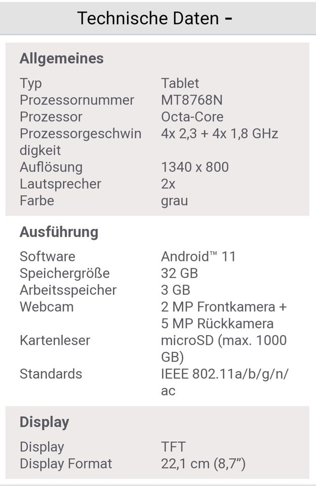 Samsung Galaxy Tab 7,SM-T220,Garantie in Wurzen