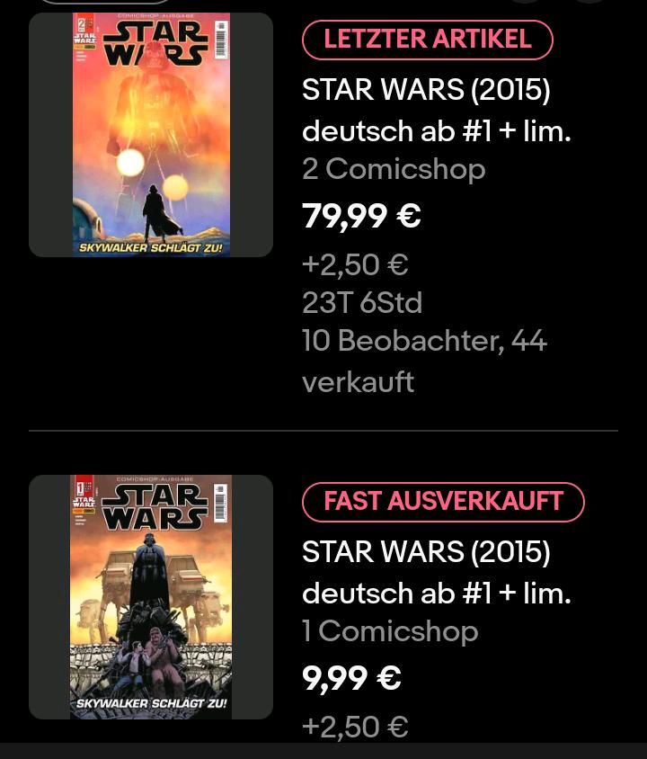 Star Wars Comicshop Ausgabe Variant Panini Komplett Sammlung 1-17 in Saarlouis