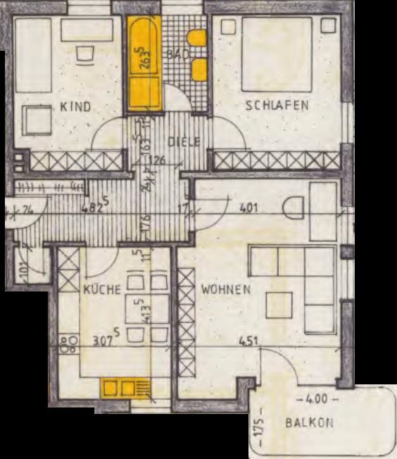 3 Zimmer Wohnung 86 qm Zentrum SOFORT bezugsfertig in Lengerich