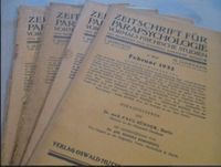 ZEITSCHRIFT FÜR PARAPSYCHOLOGIE / VERLAG O. MUTZE Hessen - Herborn Vorschau