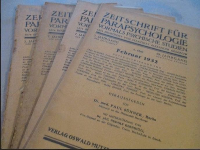 ZEITSCHRIFT FÜR PARAPSYCHOLOGIE / VERLAG O. MUTZE in Herborn