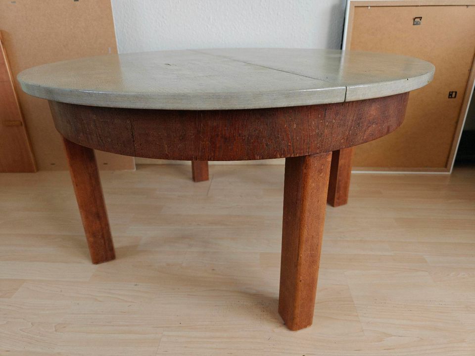 Tisch, 90cm, mid-century, Nachkriegszeit, Wohnzimmer in Schwerin