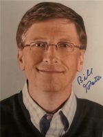 Bill Gates - Original Autogramm - Berlin 2018 gesammelt Nordrhein-Westfalen - Kamp-Lintfort Vorschau