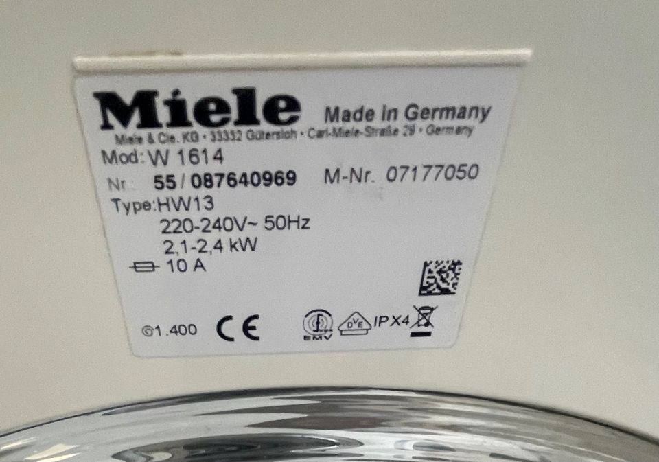 MIELE W 1614 I WASCHMASCHINE I 6KG I DISPLAY I KURZ I TOP in Berlin