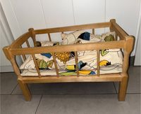 Puppenbettchen aus Holz mit Kissen und Decke Nordrhein-Westfalen - Wipperfürth Vorschau