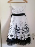 Kleid Sommerkleid Cocktailkleid trägerlos schwarz weiß gold Gr. S Bayern - Fürstenfeldbruck Vorschau