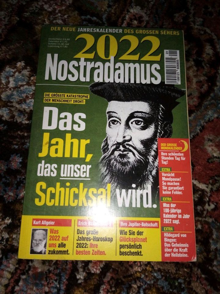 Nostradamus jahreskalender 2022 Esoterik in Lorsch