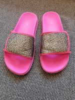 Sandalen, Badeschuhe, Sommerschuhe pink, Glitzer Silber, Größe 35 Nordrhein-Westfalen - Bergheim Vorschau