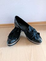 Schuhe-Loafer-schwarz-Lack-Gr.41-Knoten Schleife Nordrhein-Westfalen - Steinfurt Vorschau