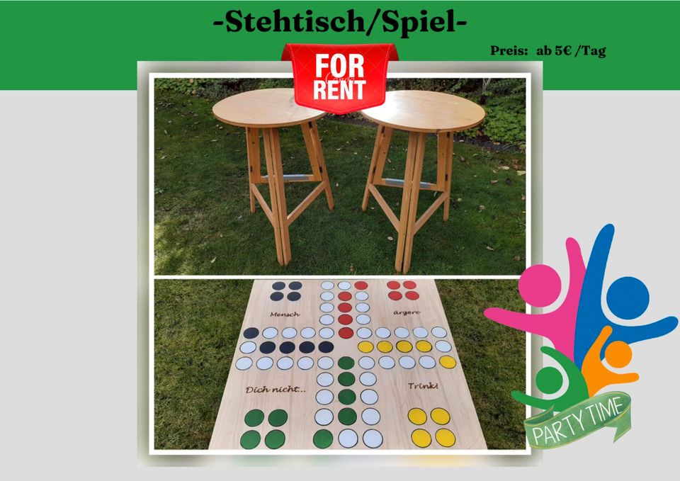 Stehtisch mieten, Trinkspiel Partyspiel Spiel in Spahnharrenstätte