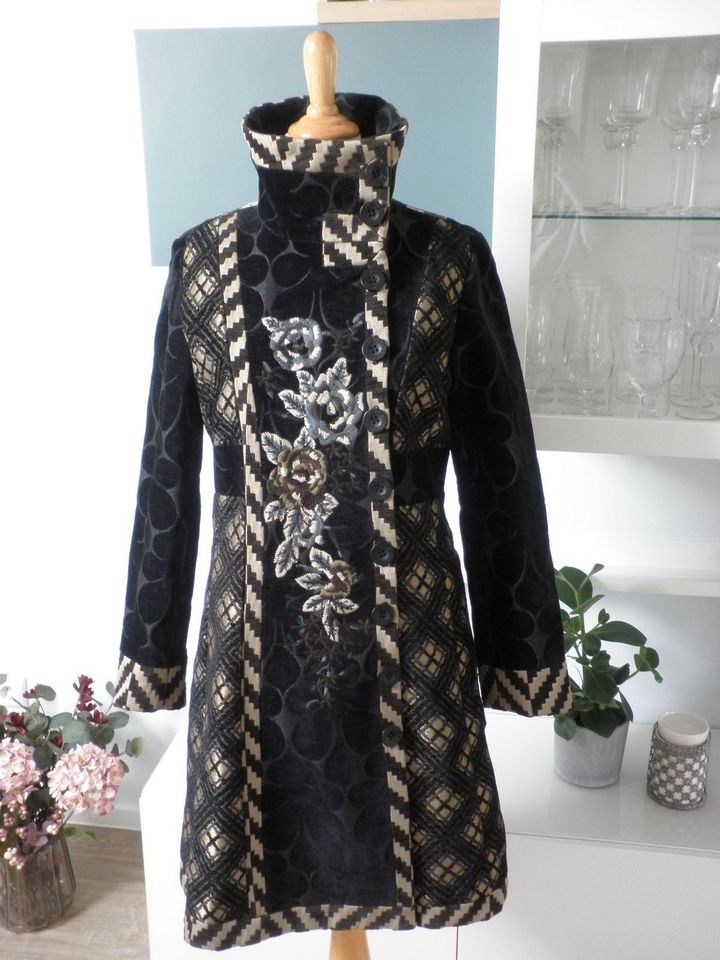 Desigual Mantel schwarz grau beige braun Gr. 42 XL NEU NP280€ in Üxheim