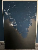 Leinwand Bild Gips Struktur schwarz blau weiß DIY Deko Bayern - Vöhringen Vorschau