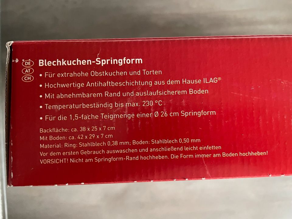 Zenker Blechkuchen - Springform mit abnehmbarem Rand in OVP in Eutin