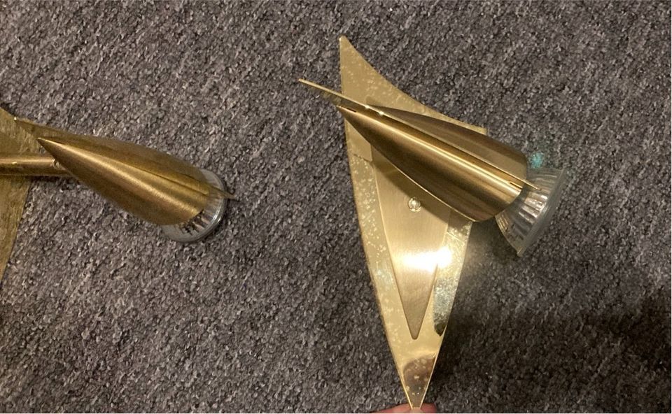 Lampenset Lampe zwei Gold Spots Startrek Wandlampe in Adendorf