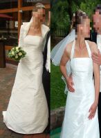 Brautkleid Hochzeitskleid 38 Bolero Neckholder Reifrock Schleier Hessen - Lauterbach (Hessen) Vorschau