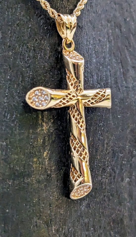 Anhänger Kreuz 585/14K Jesus Unisex 2,05Gramm Gelbgold in Kiel