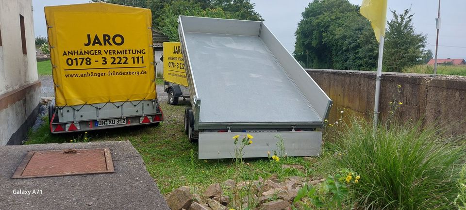 Dreiseitenkipper Anhänger zu mieten, leihen in Fröndenberg (Ruhr)